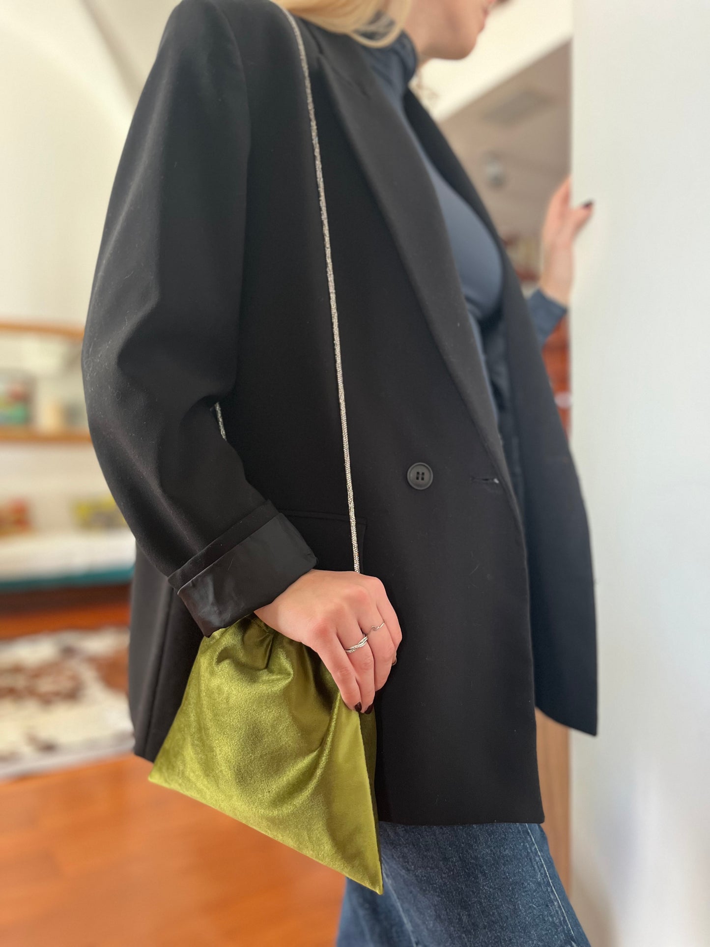 Bisaccia con tracollina gioiello