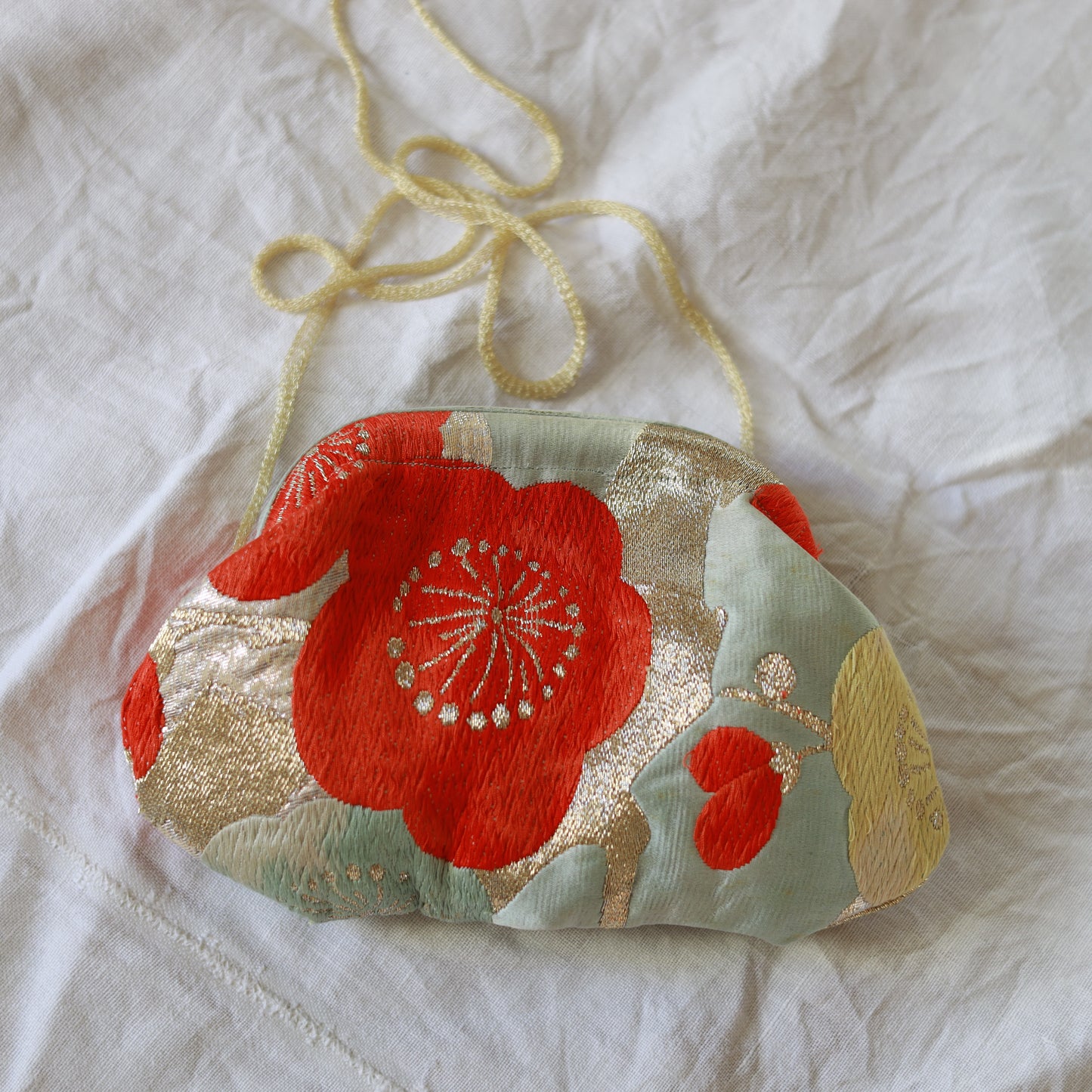 Mini Clutch Seta OBI fiore di Pruno