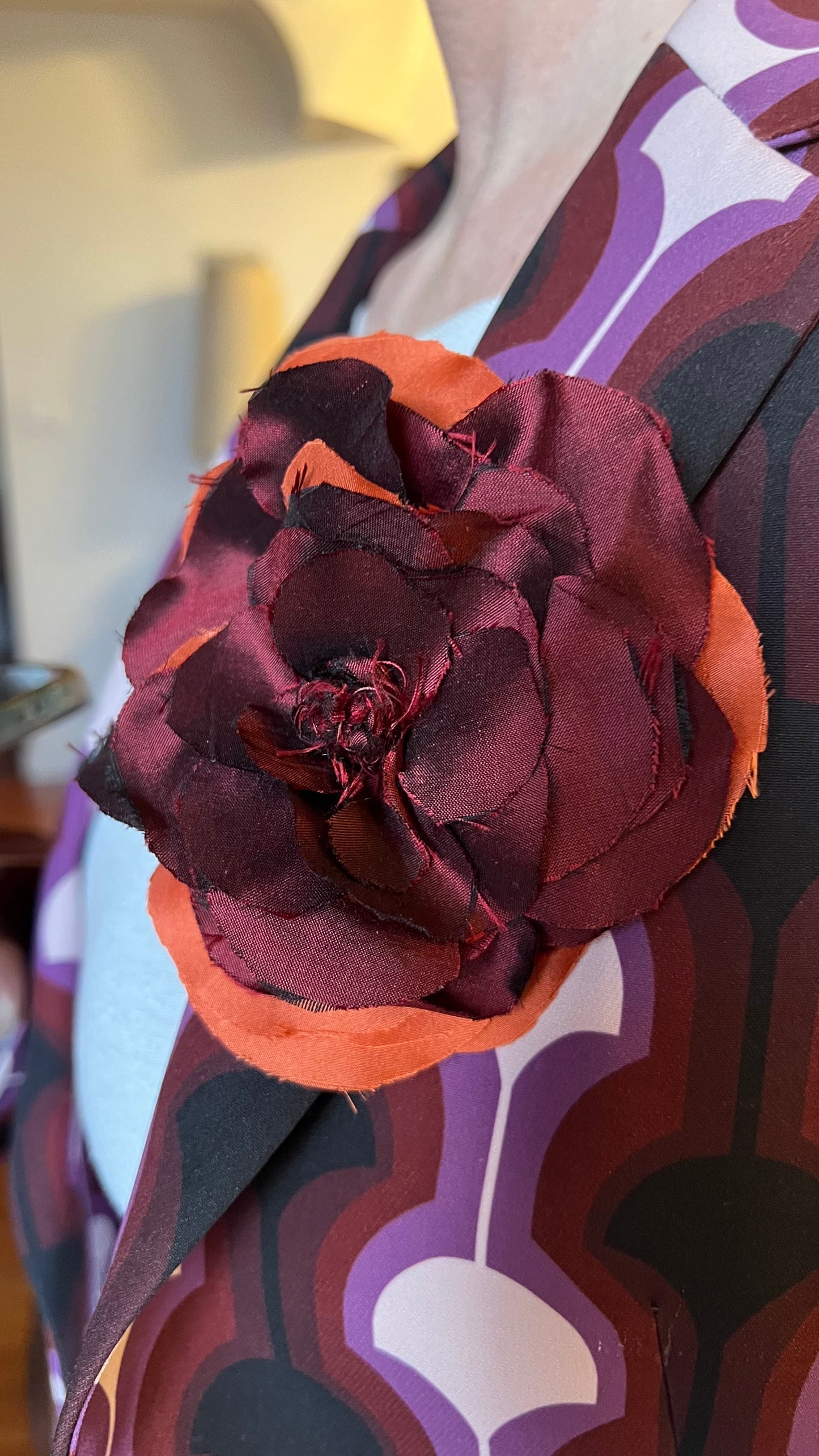Choker Burgundy & Arancio
