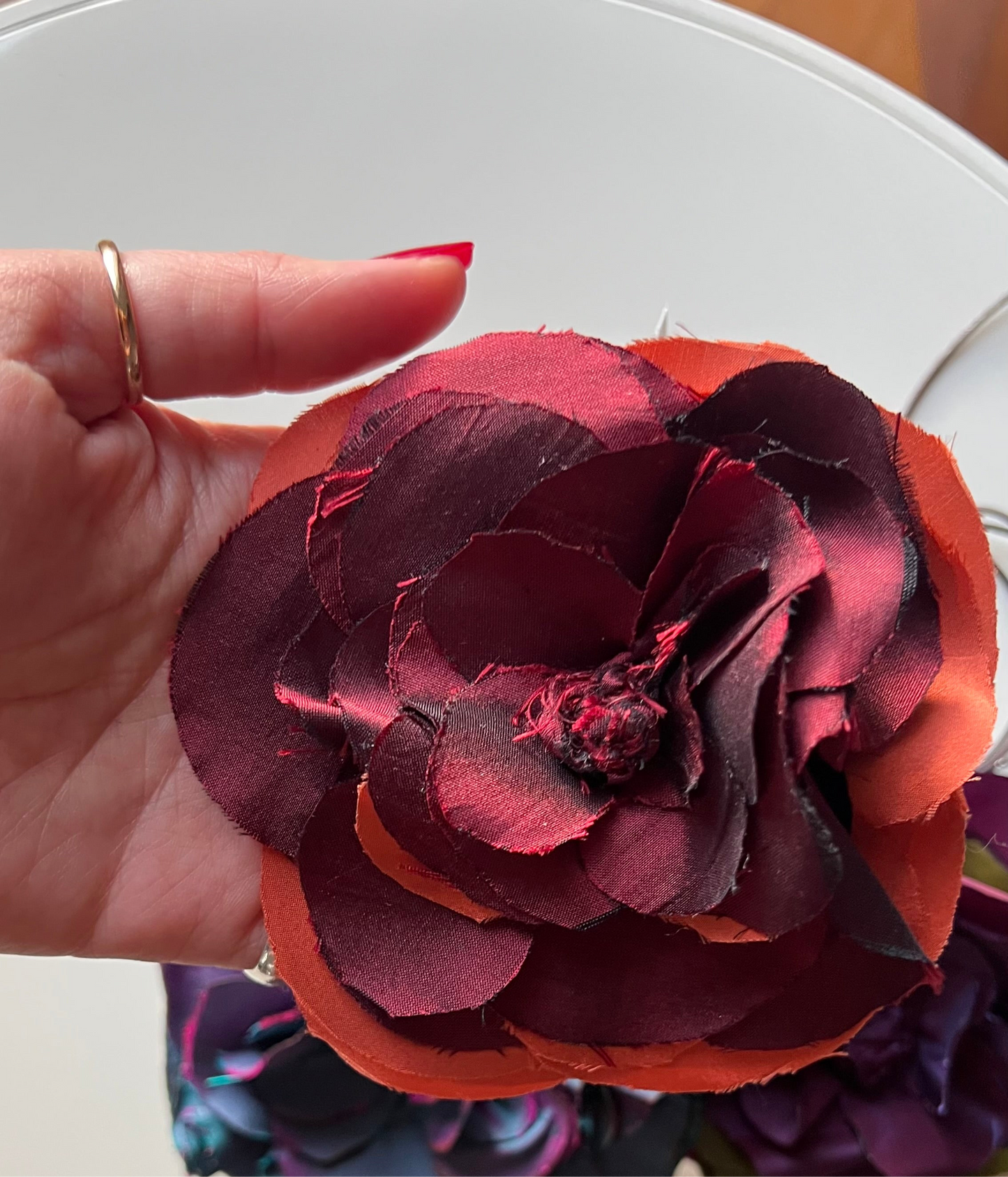 Choker Burgundy & Arancio