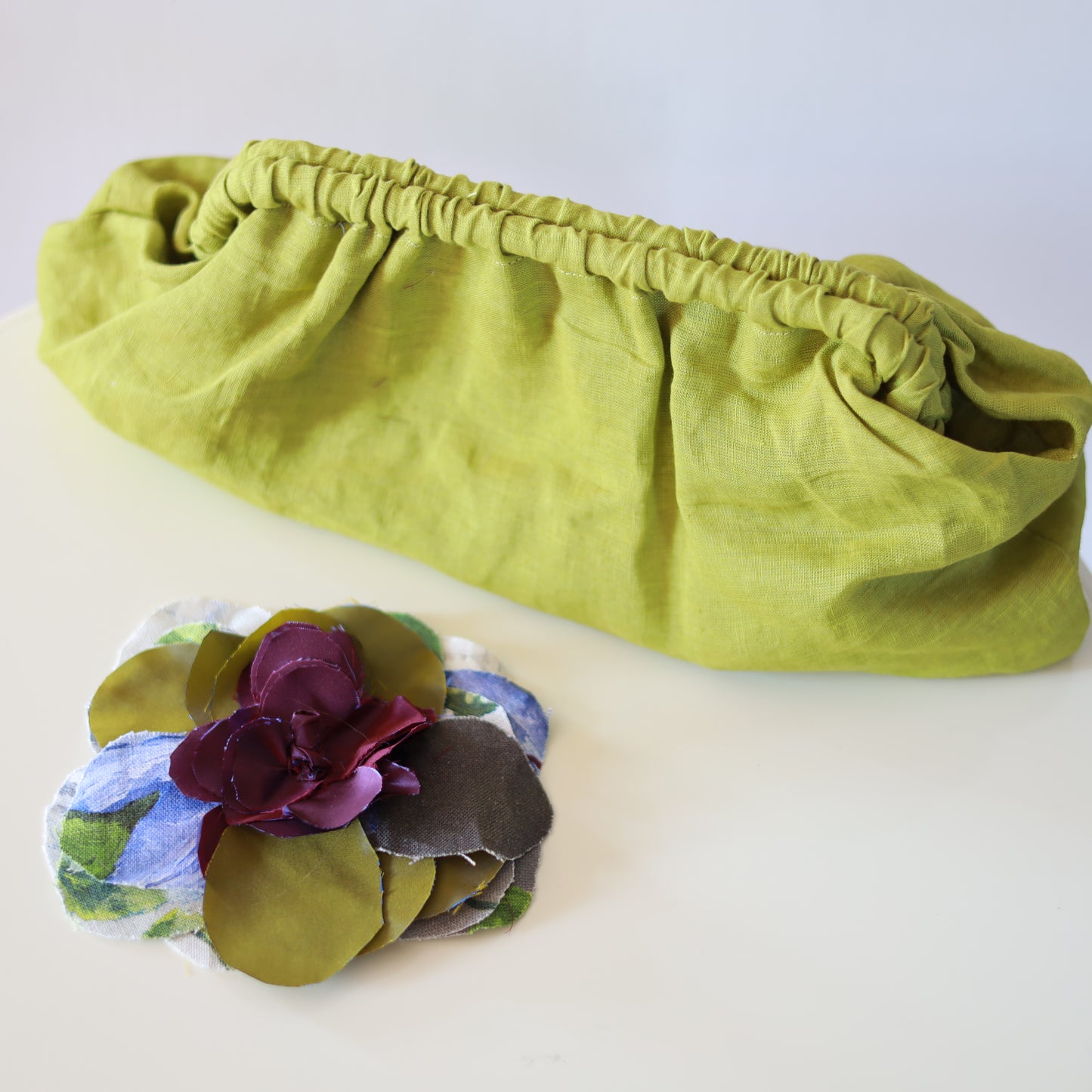 Clutch Lime in lino