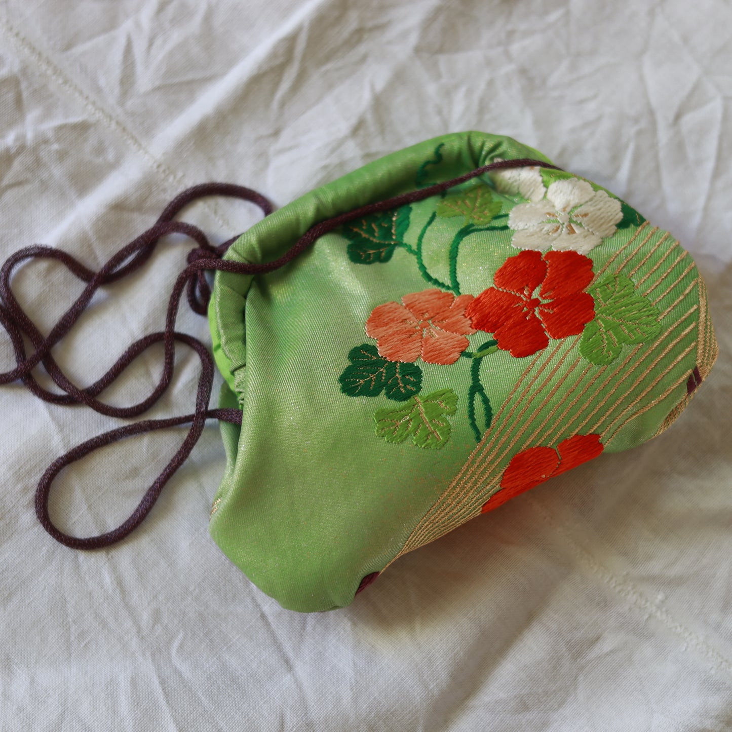 Mini Clutch Seta OBI Fiori di Asagao