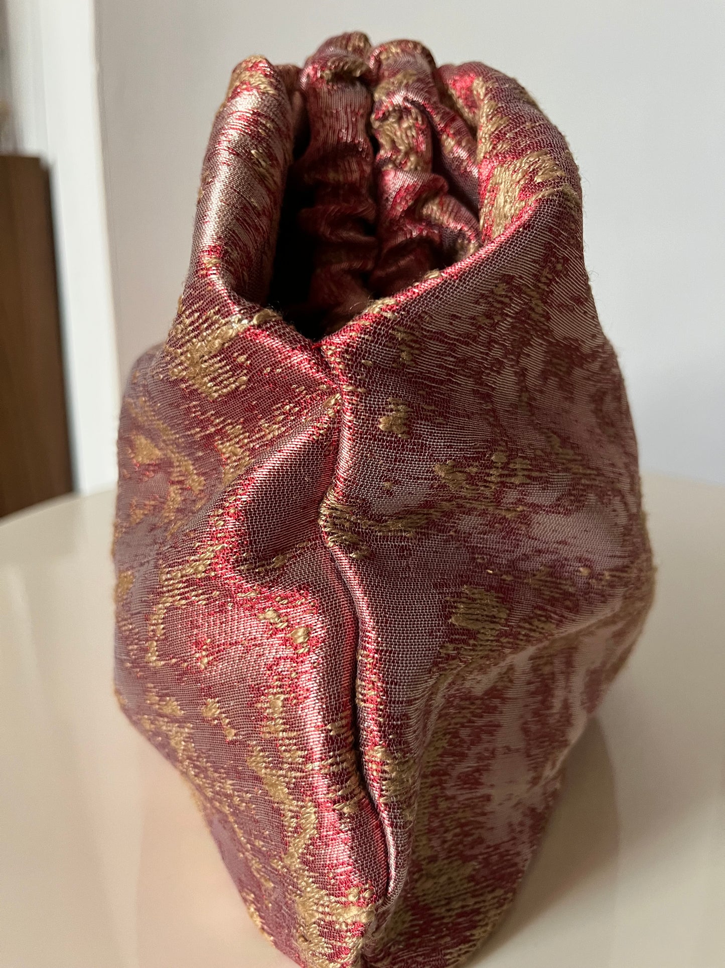 Clutch Jaquard - Oro e Burgundy