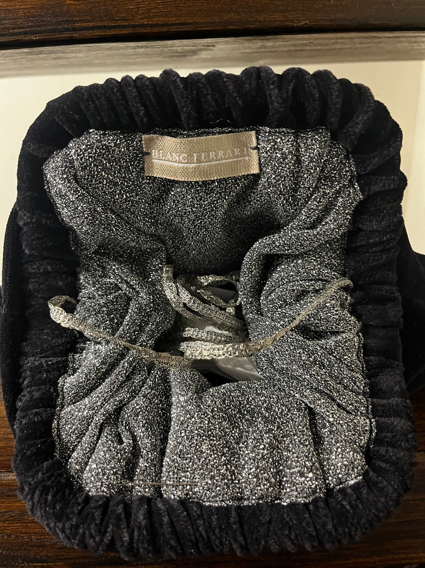 Mini Clutch Velluto Nero