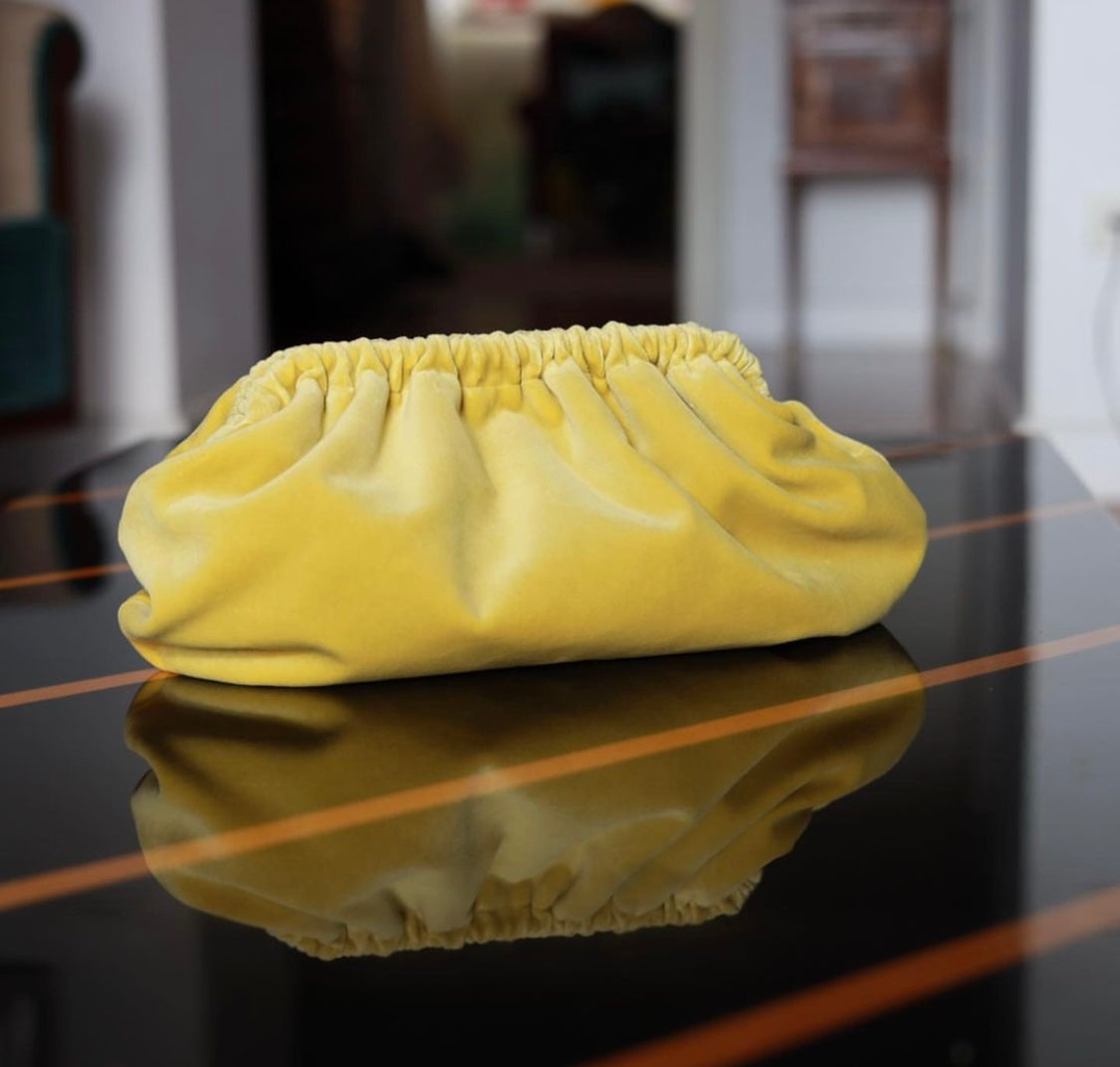 Clutch Velluto giallo