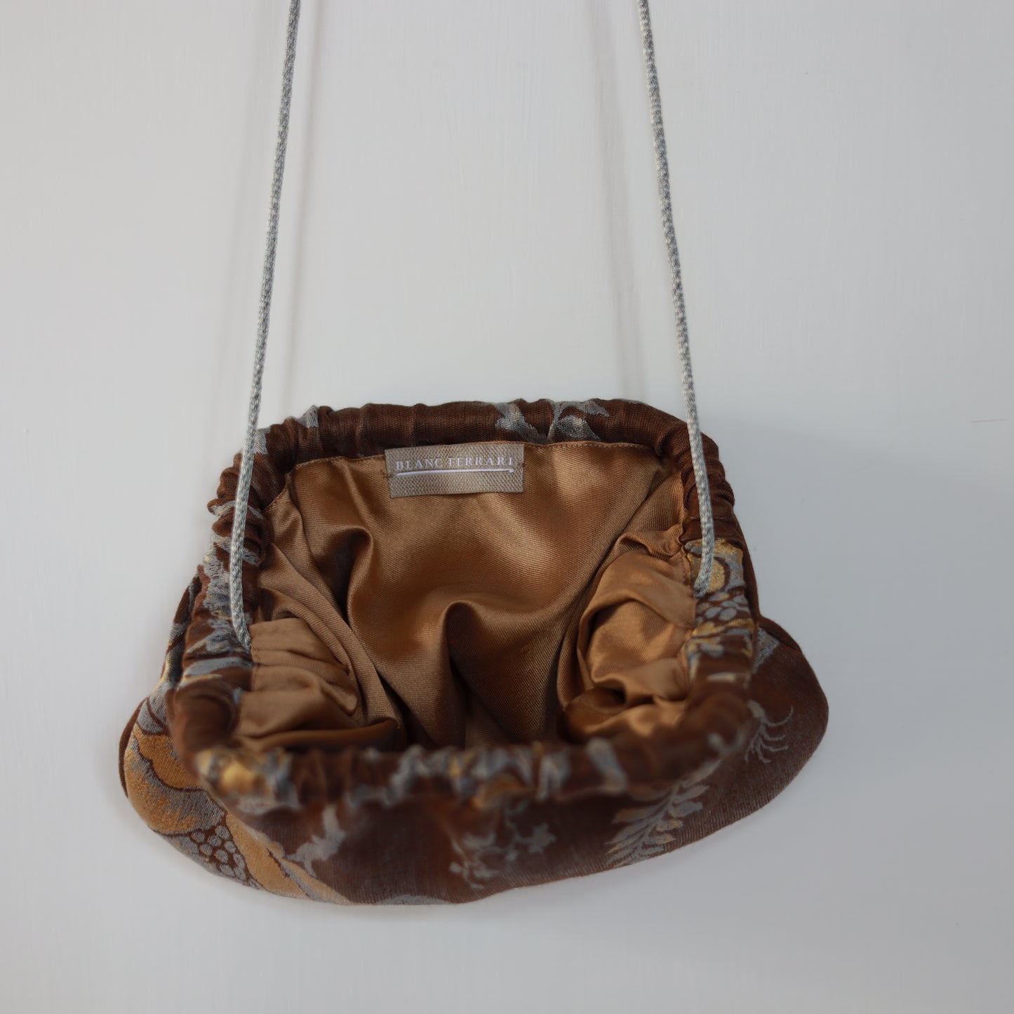 Mini Clutch seta - cioccolato