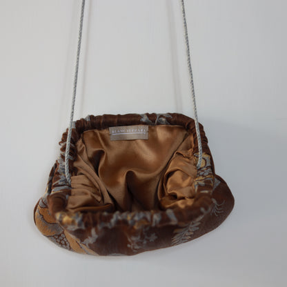 Mini Clutch seta - cioccolato