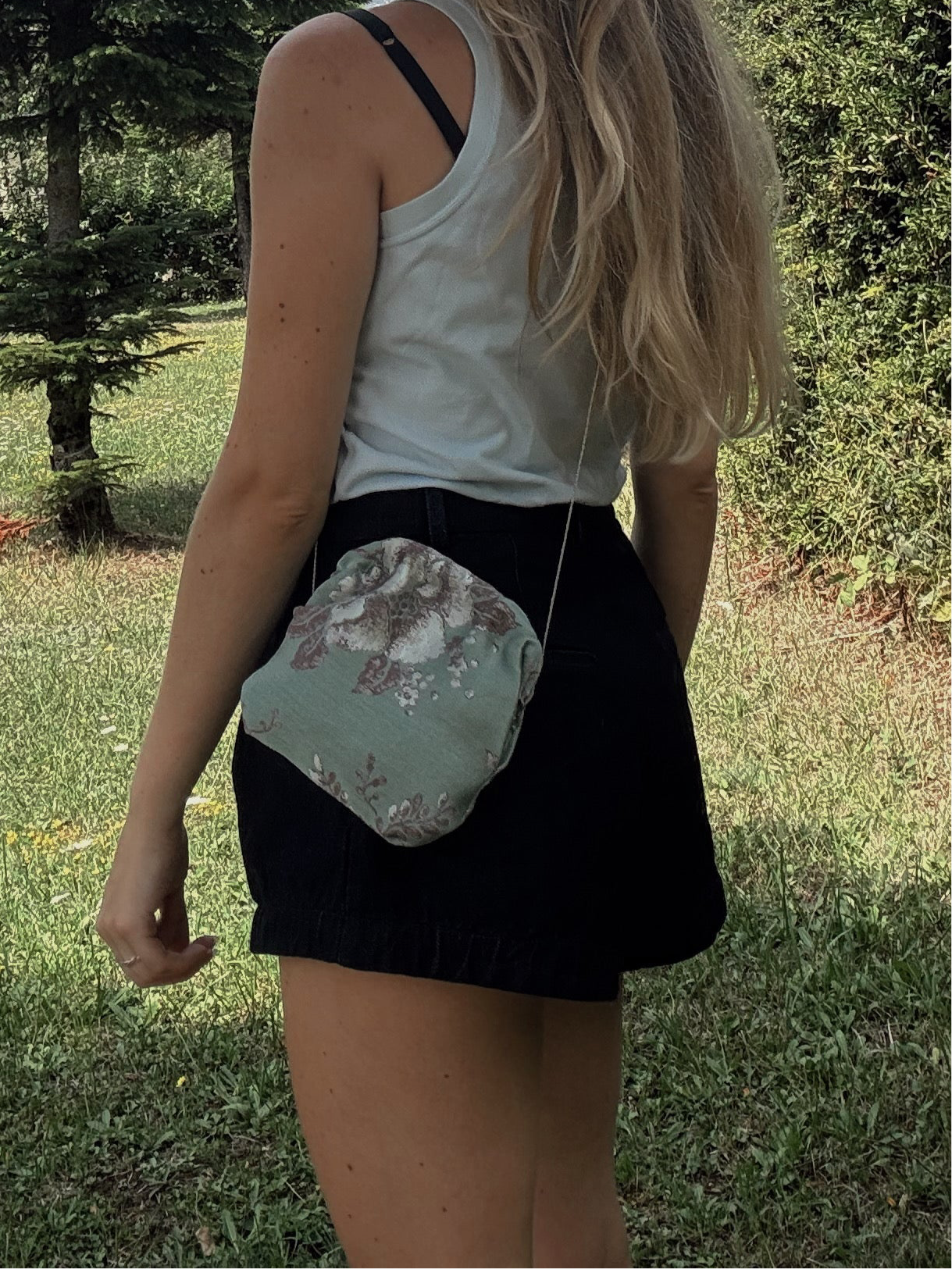 Mini Clutch Seta - Aquamarine - Ref. 793