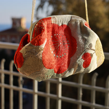 Mini Clutch Seta OBI fiore di Pruno