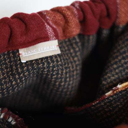 Clutch in Lana - Burgundy & Senape