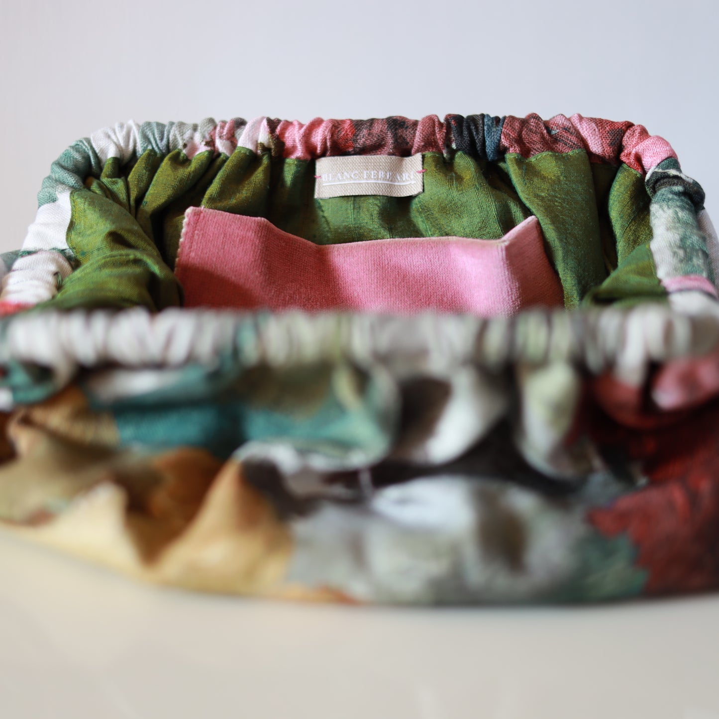 Clutch lino - dipinto floreale