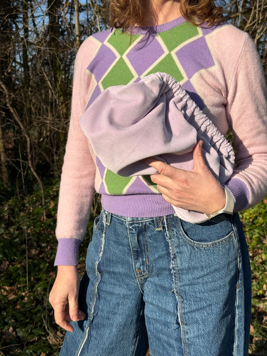 Clutch Velluto Lilla
