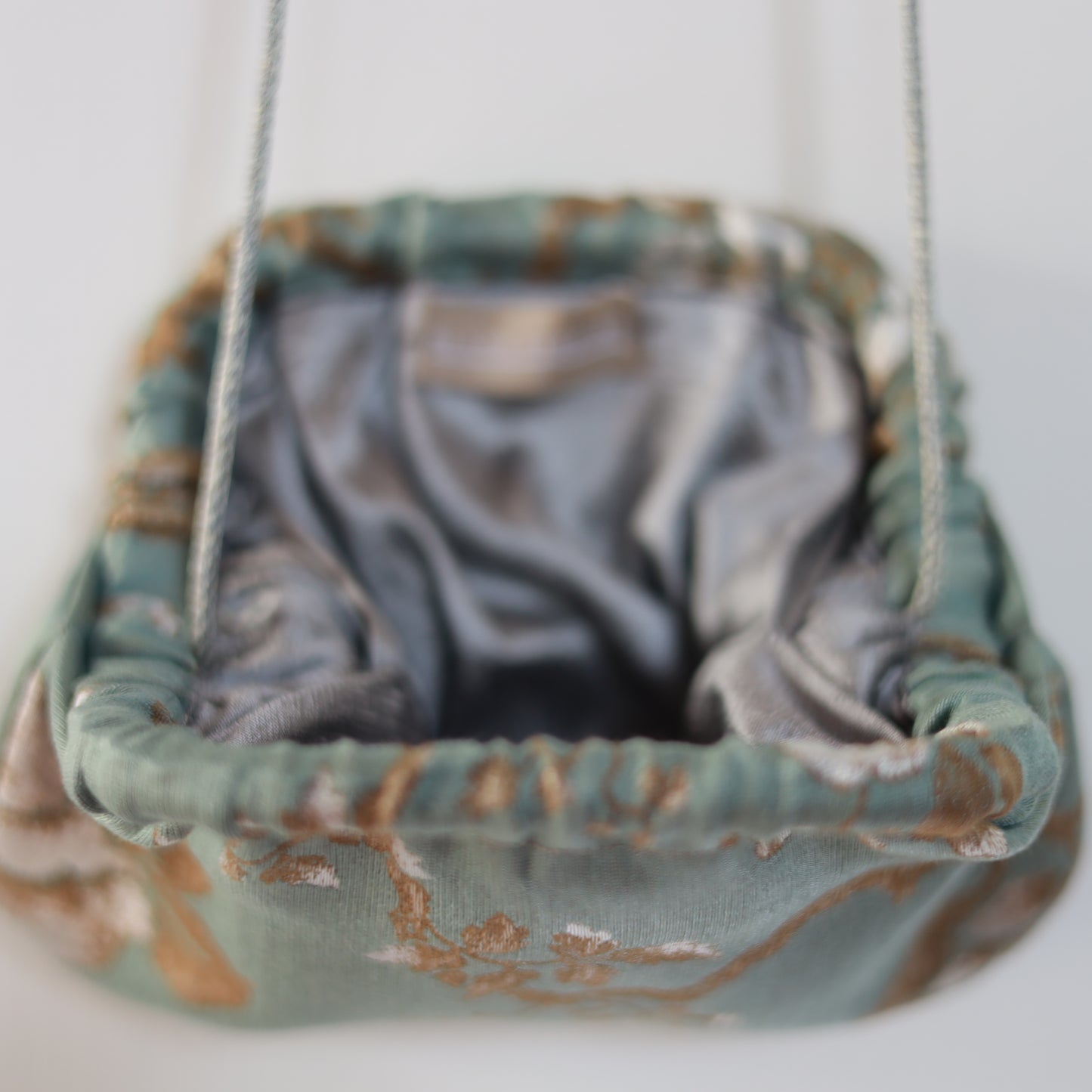 Mini Clutch seta - Aquamarine