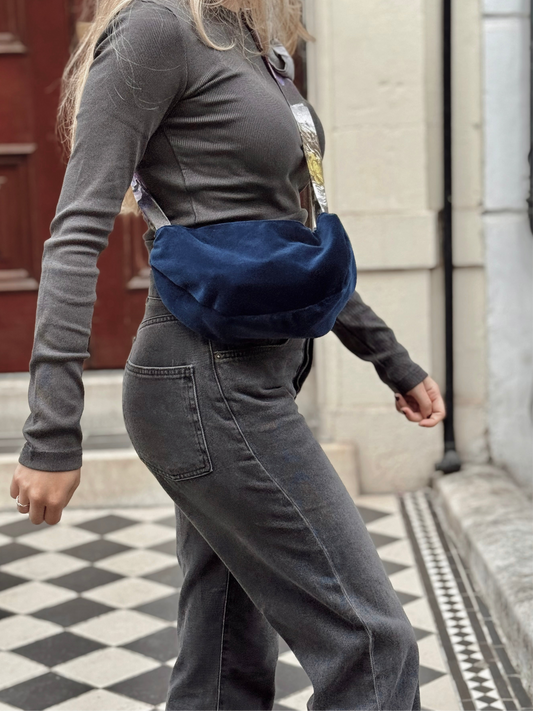 BLANC BAG - Velluto Blu Navy