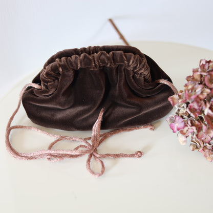 Mini Clutch - Velluto Cioccolato