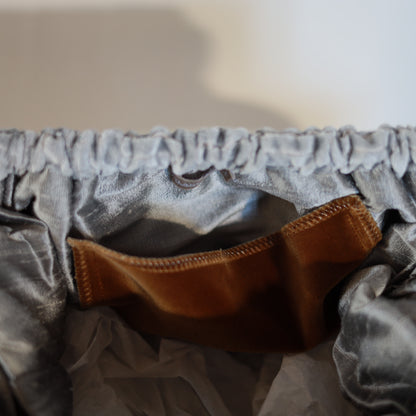 Clutch Large Velluto Jacquard - Grigio polvere