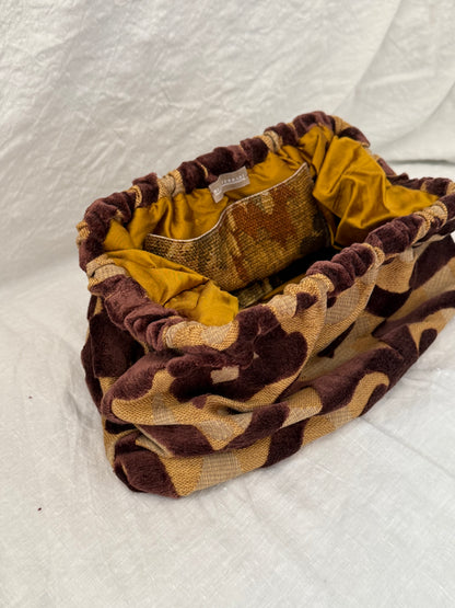 Large Clutch - Burgundy & Senape