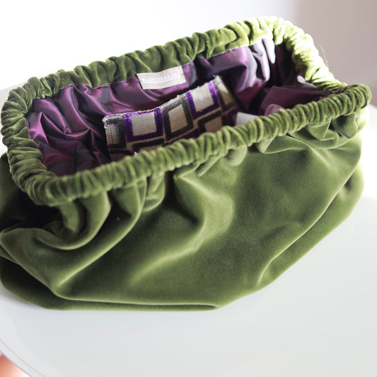 Clutch Velluto - Verde Oliva