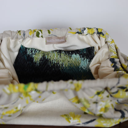 Clutch lino & cotone - fantasia floreale giapponese