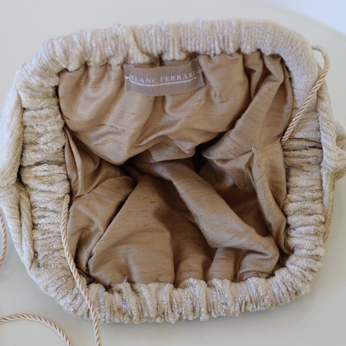 Mini Clutch - Velluto Cangiante Champagne