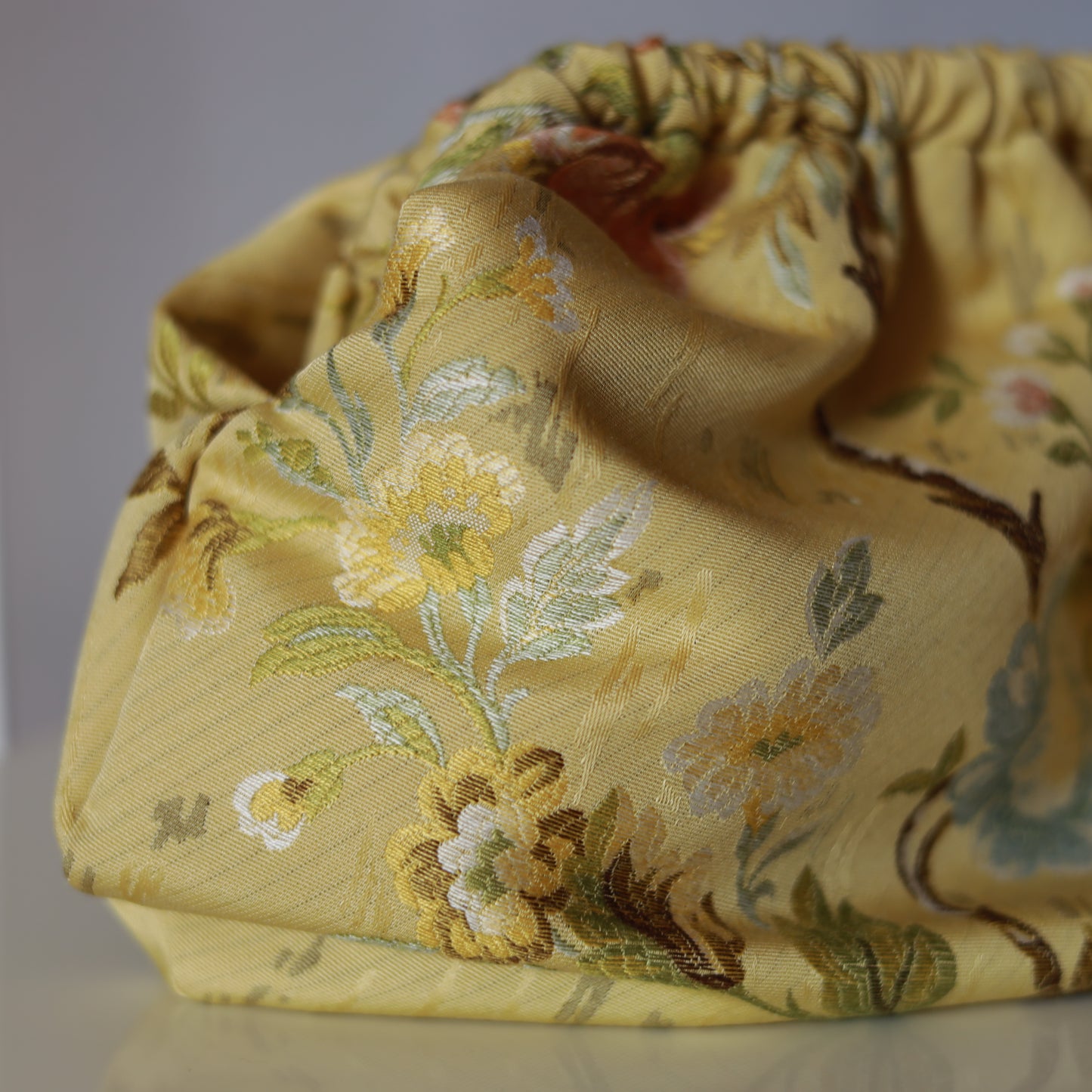 Clutch cotone & seta - giallo burro