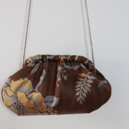 Mini Clutch seta - cioccolato