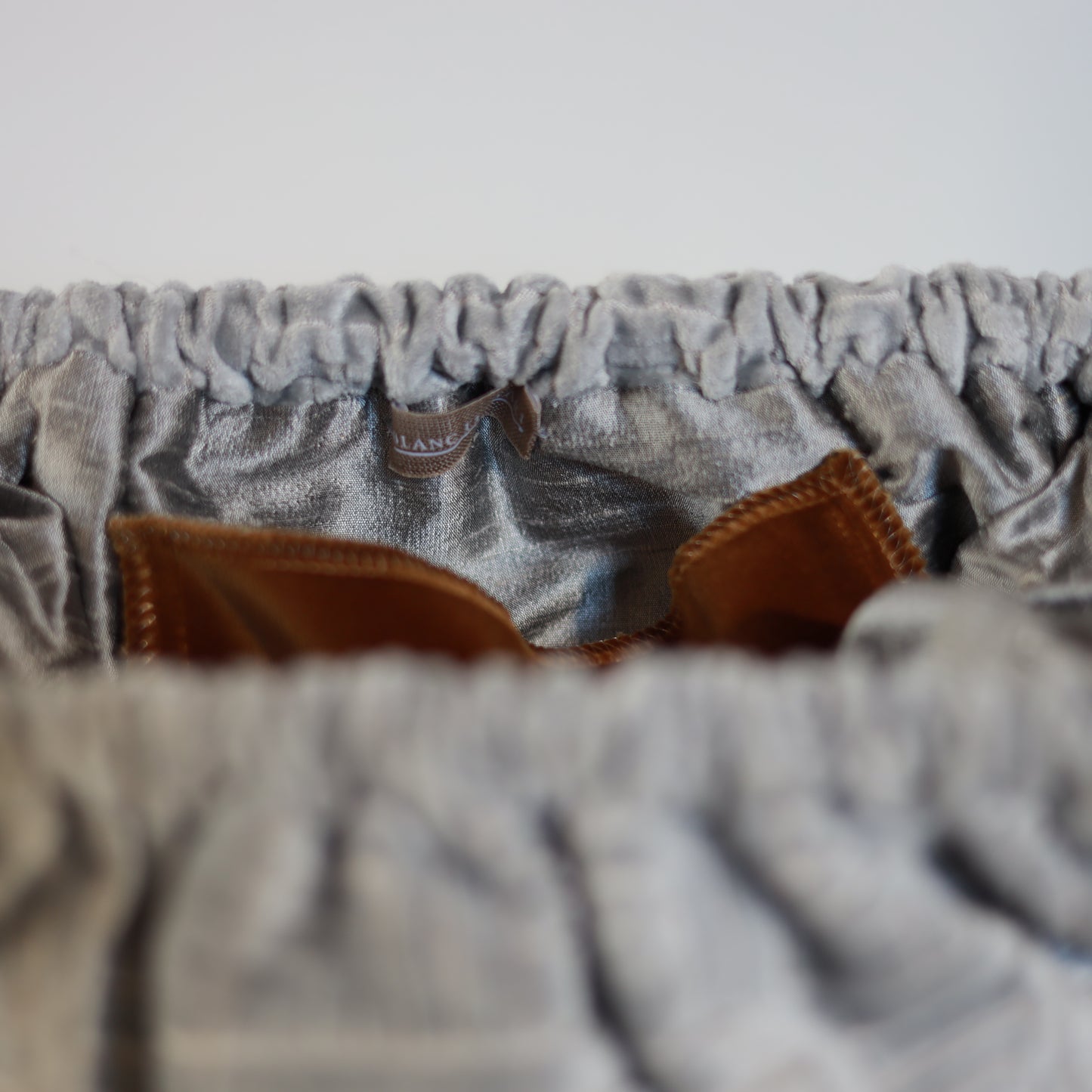 Clutch Large Velluto Jacquard - Grigio polvere