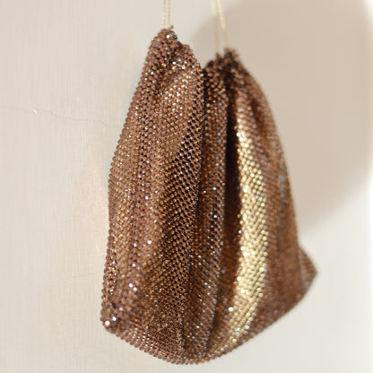 Bisaccia mini-cristalli incastonati - Bronzo