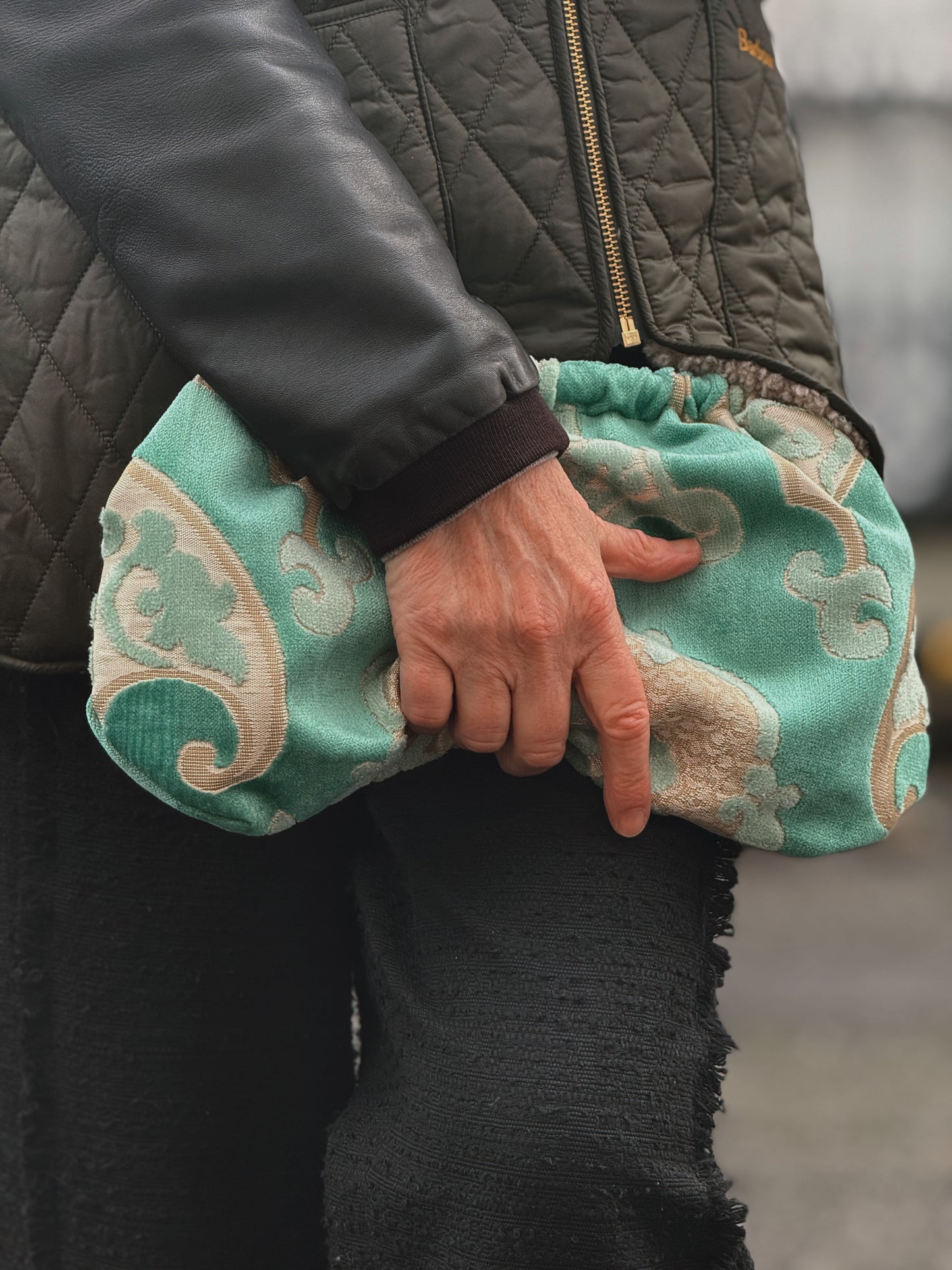 Clutch Damascata - Aquamarine