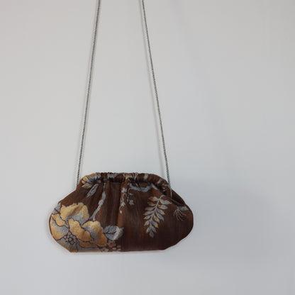 Mini Clutch seta - cioccolato