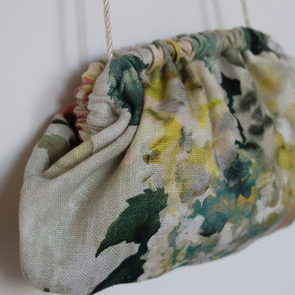 Mini Clutch lino - floreale pastello