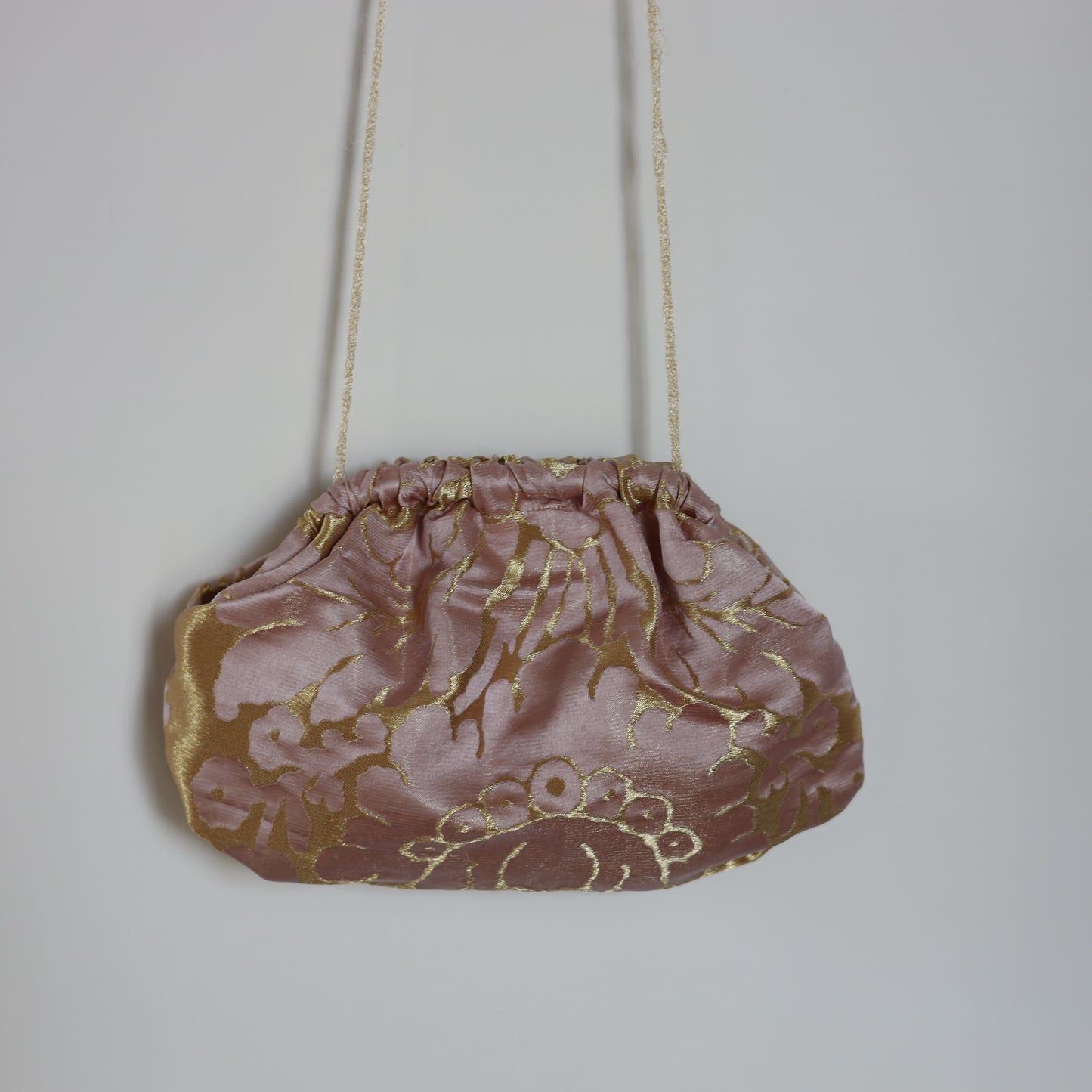 Mini Clutch seta - oro e rosa