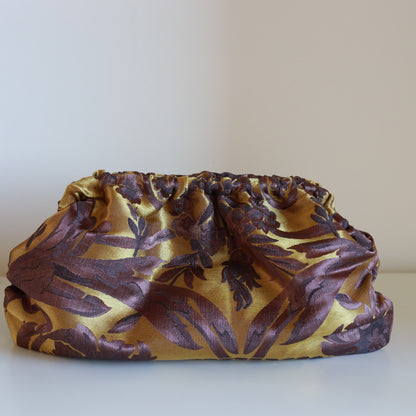 Clutch Venice - Seta Bronzo e Burgundy