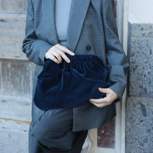 Clutch Velluto DedarMilano - Blu China