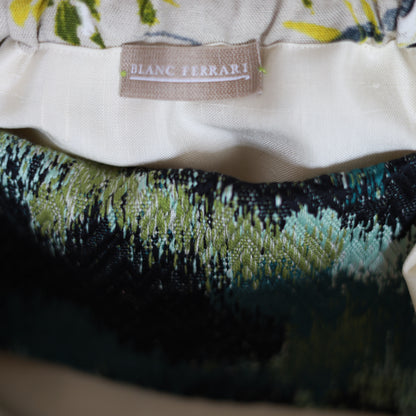 Clutch lino & cotone - fantasia floreale giapponese