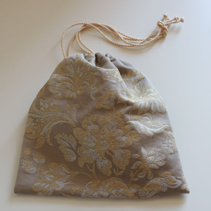 Bisaccia Seta- Floreale Argento