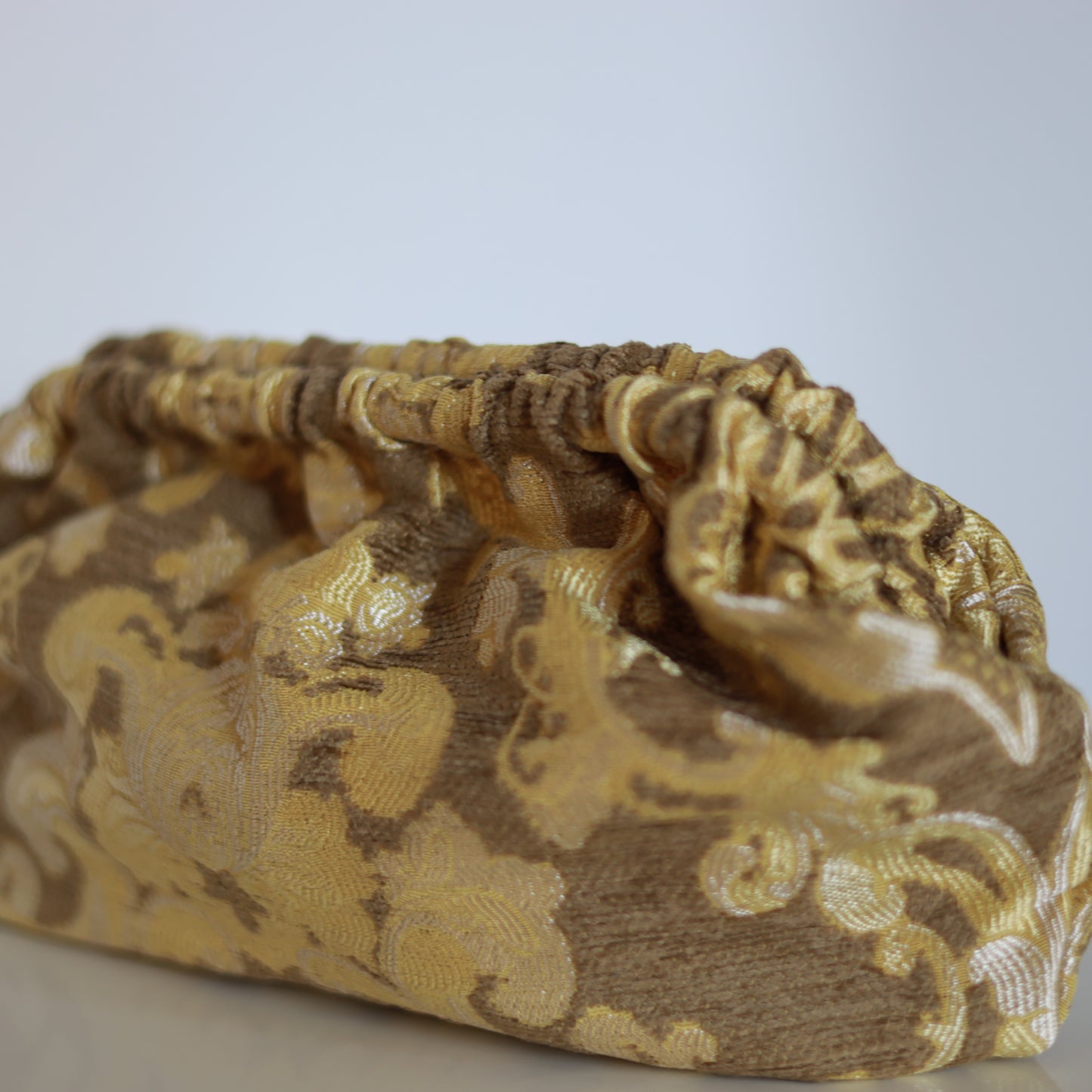 Clutch Damascata - Khaki & Butter Yellow
