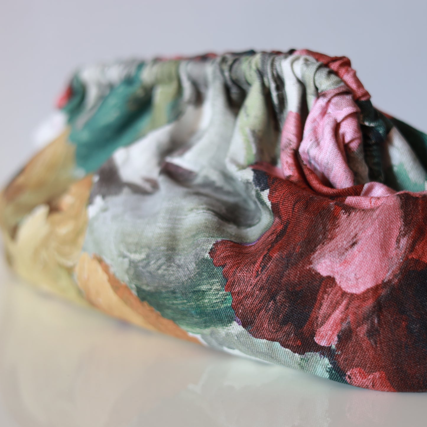 Clutch lino - dipinto floreale