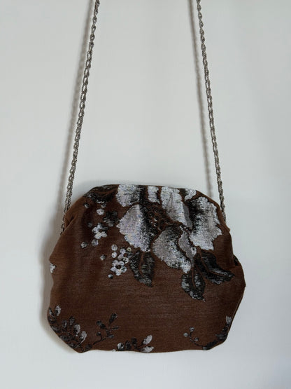 Mini Clutch Cioccolato - fiore giapponese