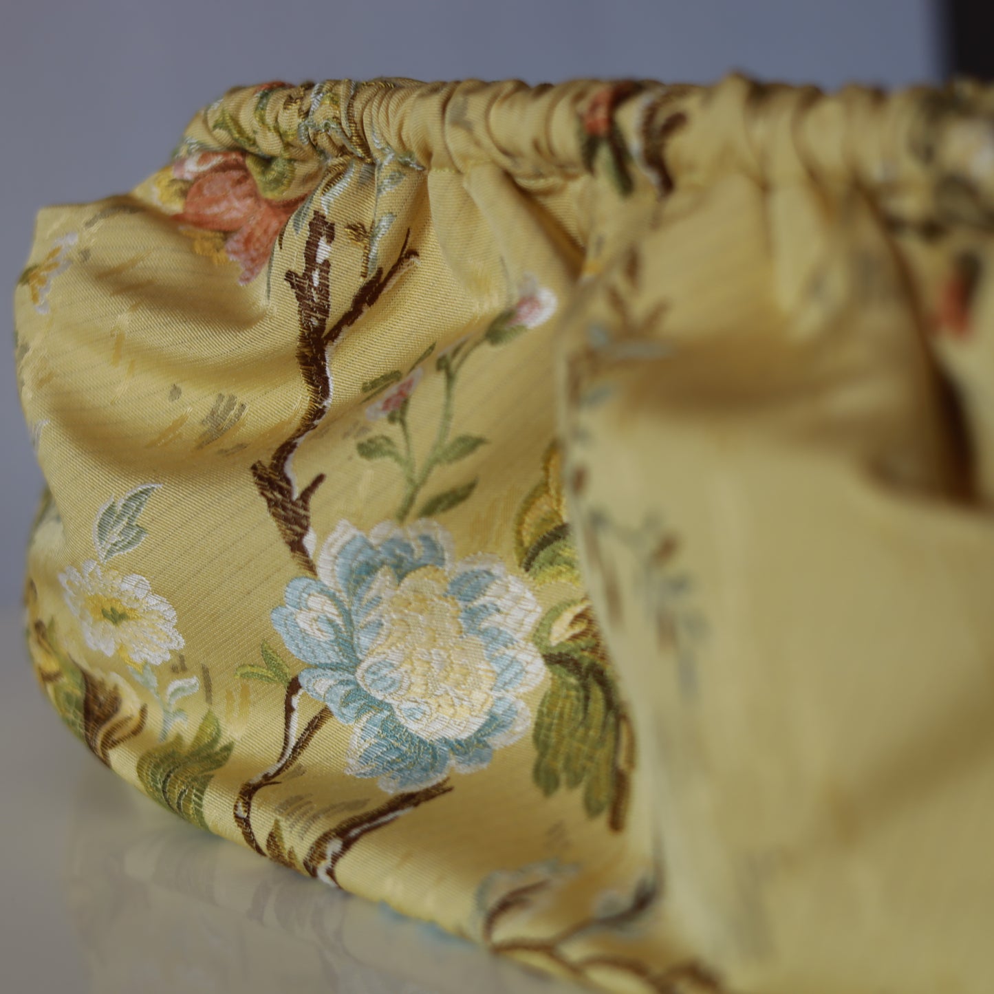 Clutch cotone & seta - giallo burro