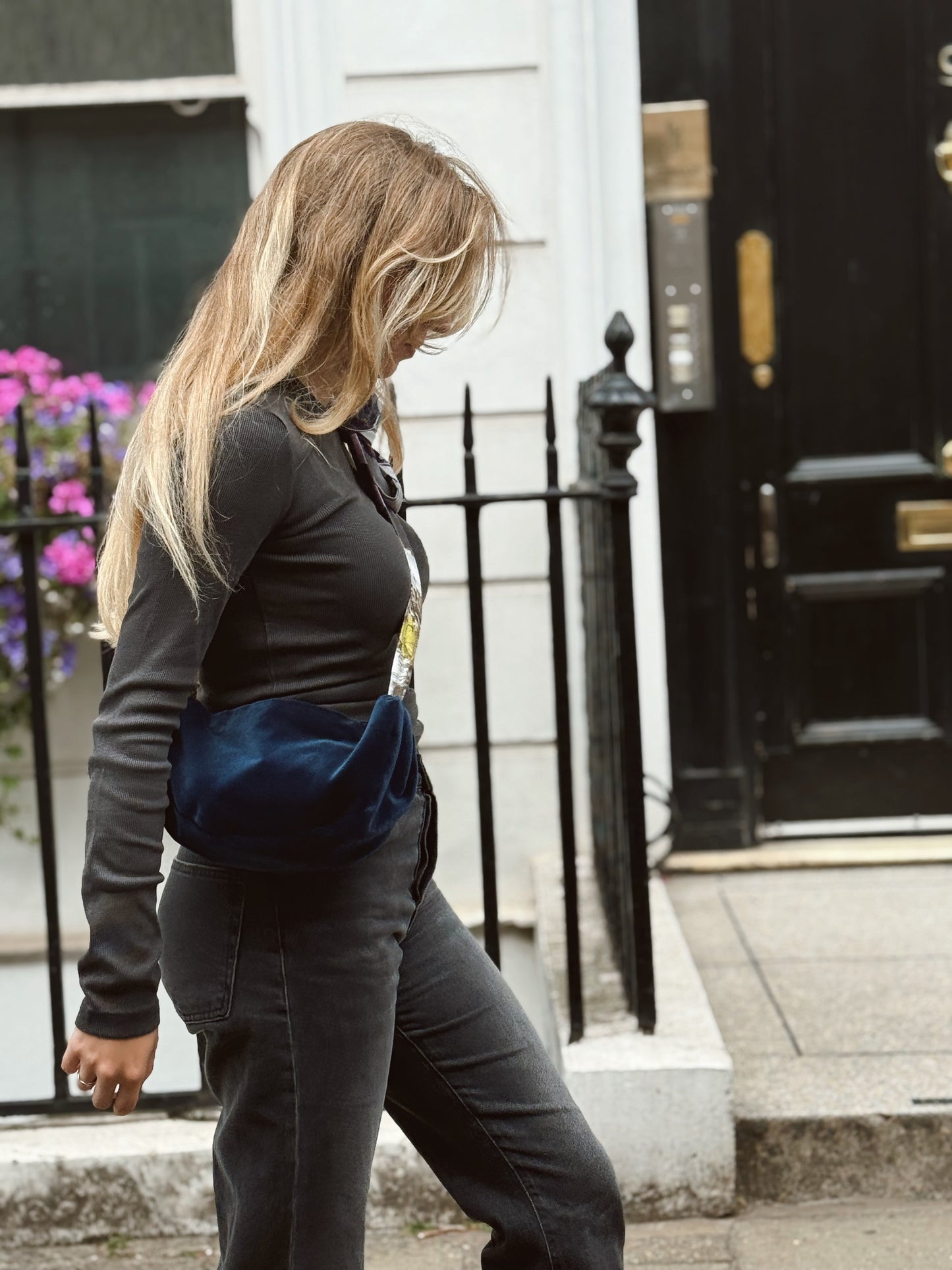 BLANC BAG - Velluto Blu Navy