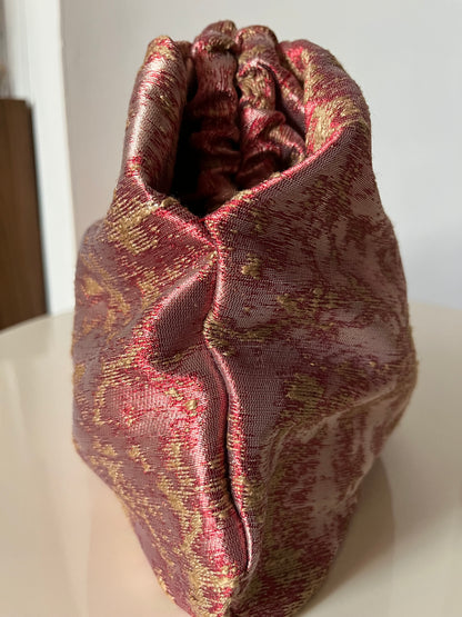 Clutch Jaquard - Oro e Burgundy