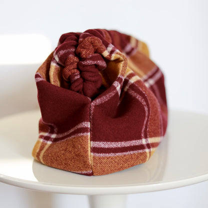 Clutch in Lana - Burgundy & Senape