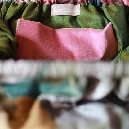 Clutch lino - dipinto floreale