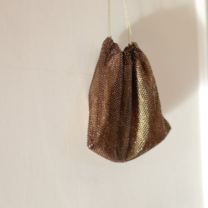 Bisaccia mini-cristalli incastonati - Bronzo