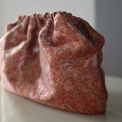 Clutch Jaquard - Oro e Burgundy