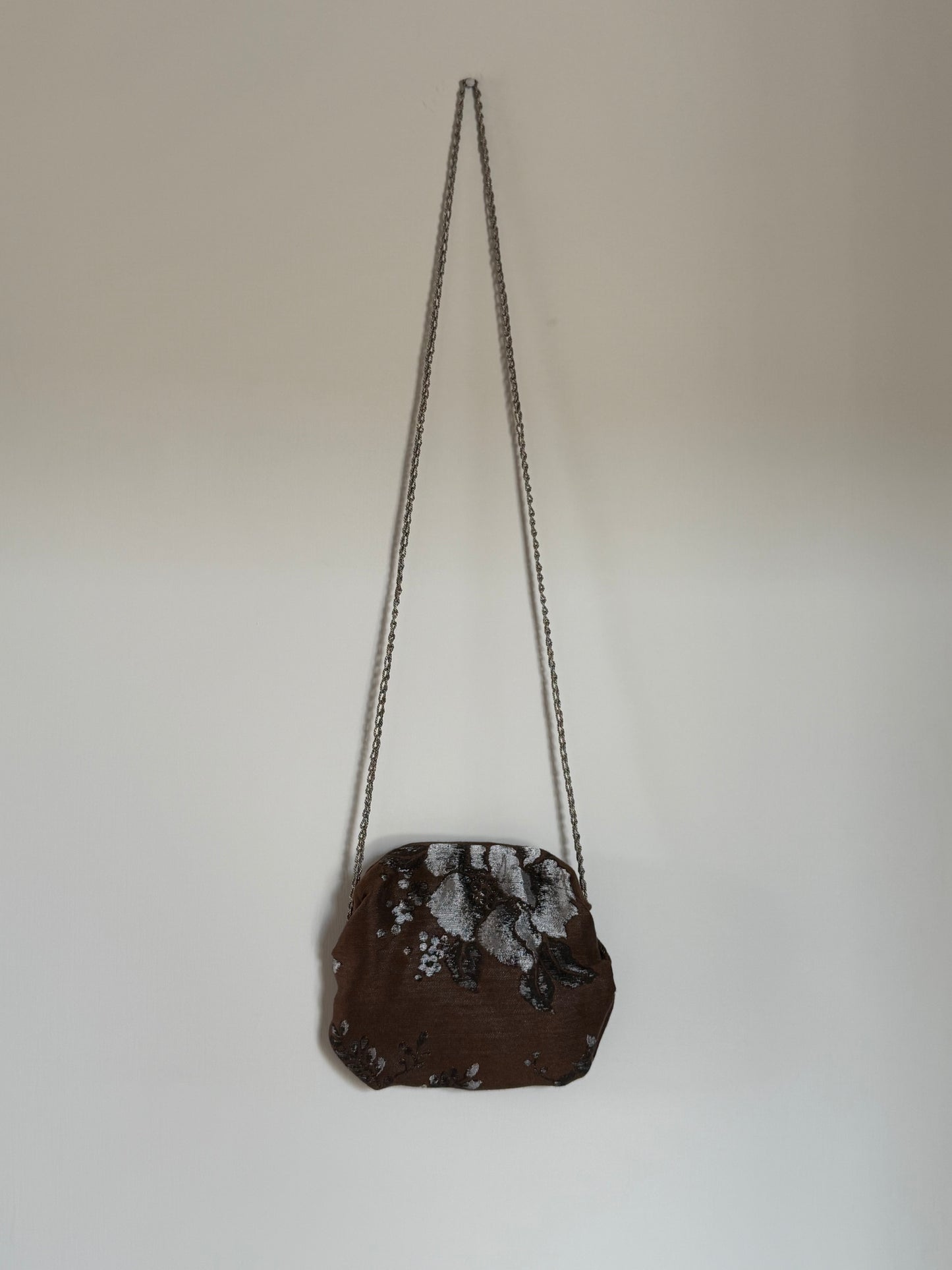 Mini Clutch Cioccolato - fiore giapponese