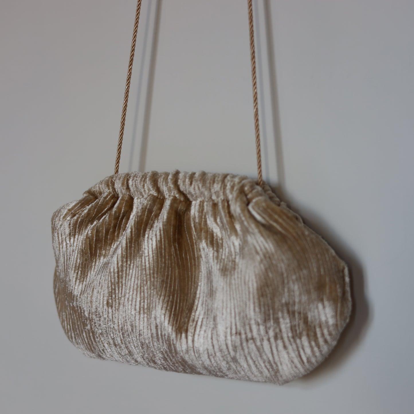 Mini Clutch - Velluto Cangiante Champagne
