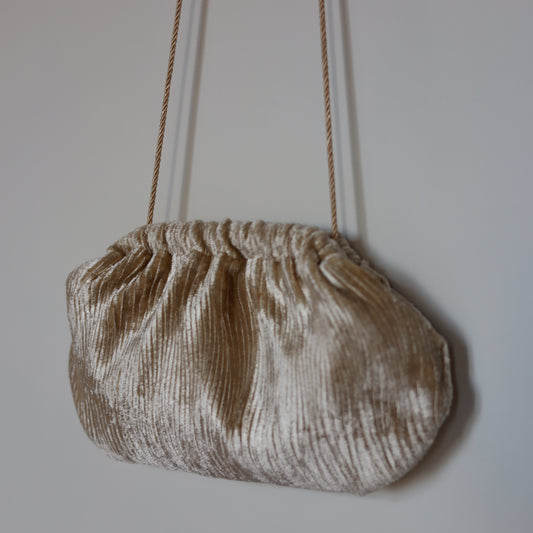 Mini Clutch - Velluto Cangiante Champagne