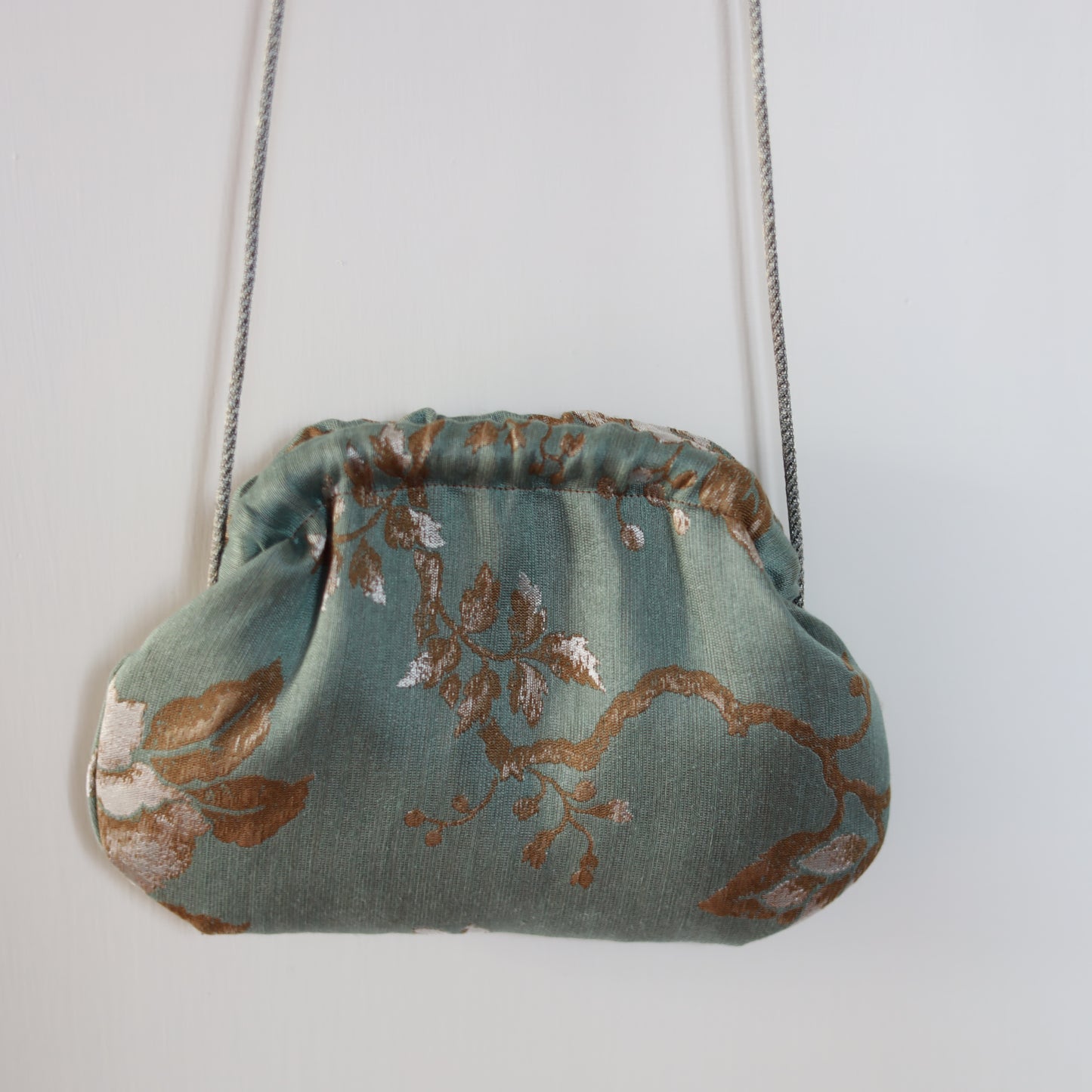 Mini Clutch seta - Aquamarine